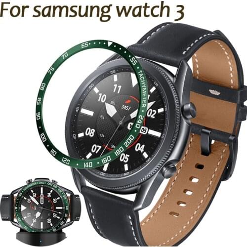 Watch cover for samsung galaxy watch 3 41mm 45mm Metal Bezel watches Accessories for samsung watch 3 case protector decoration