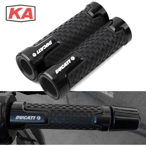 For Ducati Panigale 899 950 959 1299 1199 S R G V4 KN Motorcycle 7/8 "22mm CNC Accessories Handlebar Grips With logo DUCATI