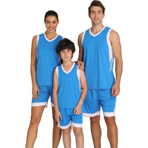 Adult Kids Women Basketball Jerseys Sets High quality Breathable Quick-drying Children basketball sports suits Uniforms shorts