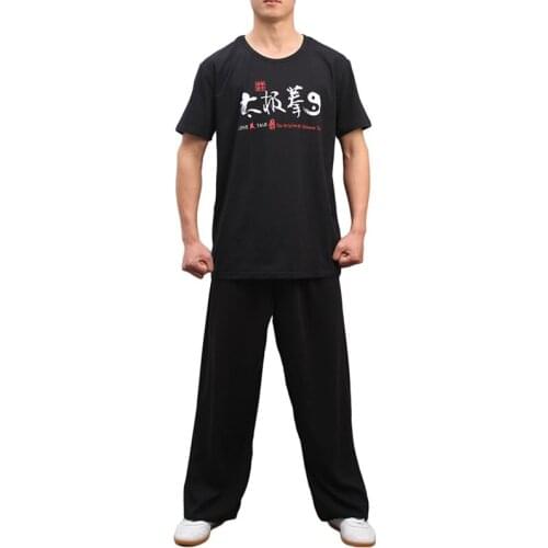 G-LIKE Summer Pure Cotton Short Sleeve T-shirt Martial Arts Shirts Breathable Tai Chi Tops Soft Clothing