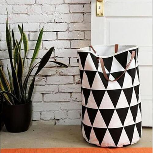 Ins HOT SALE models of children room mesh Home Furnishing handle toys can stand BAG canvas STORAGE BAG