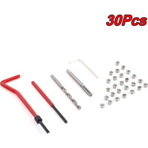Car Pro Coil Drill Tool Metric Thread Repair Insert Kit M8 for Helicoil Car Repair Tools Coarse Crowbar Screw tooth repair kit