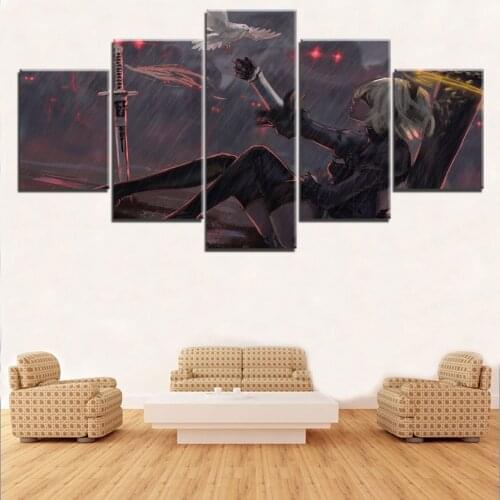 Canvas Painting Hd Printed 5 Pieces Game NieR Automata YoRHa Home Decoration Modern Poster For Living Room Artwork