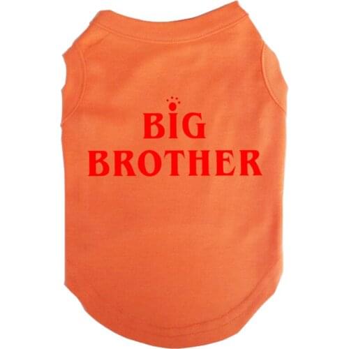 Red Big BORTHER Printed T-Shirts Pet Puppy Clothes Shirts Tee Polyester Clothes Tank Tees Top for All Seasons Hot sale