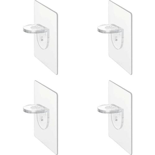 4Pcs Self Adhesive Sticky Shelf Bracket Support Peg Angle Brace for Cabinet Wardrobe Floating Shelves Holder No Need Drill