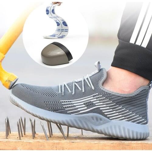Lightweight Safety Shoes Men Work Boots Safety Steel Toe Shoes Men Work Sneakers Puncture-Proof Work Shoes Men Boots Security