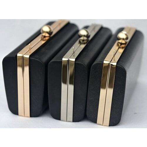 Metal frame with black plastic cover Metal Round Clasp 18X9 cm 1 Set DIY Handmade Metal Box Clutches Evening Purse Frames Bags