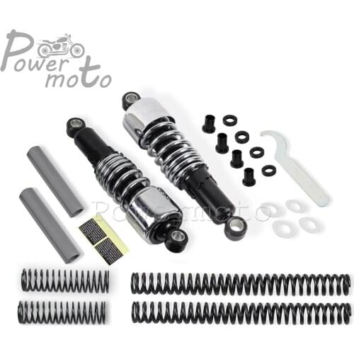 Motorcycle Chrome Shock Absorber 2" Lowering Slammer Suspension Drop Kits For Harley Sportster XL XLH 883 1200 Custom 1988-2003