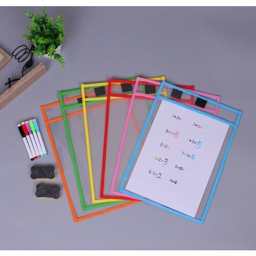 6Lots Puzzle Toys Can Be Reused with Pvc Transparent Dry Brush Bag Pet Writing Dry Wipe Bag Drawing Toy for Children Adult Kids