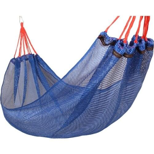 New Hammock Outdoor Mesh Ice Silk Hammocks Swing Hanging Chair for Garden Beach Camping Hiking