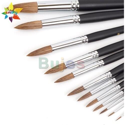 Original hwahong 782 Round head watercolor painting brush Gouache acrylic oil painting brush Synthetic Bovine hair Art supplies