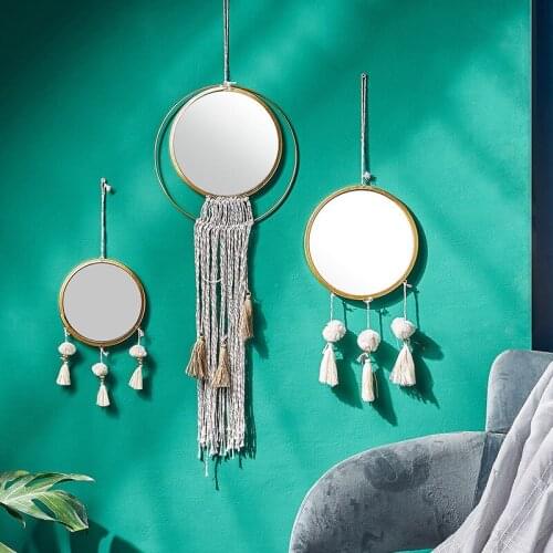 Modern ins Nordic mirror wall hanging hairdressing shop wall practical creative hanging decoration room decoration