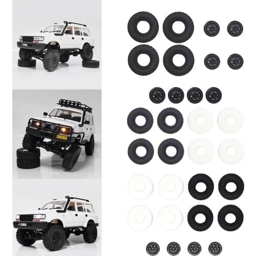 RC Tires Wheel Rims For WPL JJRC MN 1:16 Off-Road Crawler Car Parts Accs