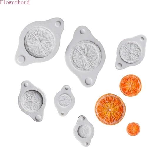 6pcs Simulation Fruit Orange Pattern Mold Fondant Cake Silicone Mold Home Baking Utensils Cake Decorating Pastry Tool Jelly Mold
