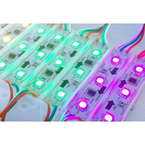 LED String WS2811 DMX 3LED DC12V LED Garden Light SMD5050 RGB Waterproof LED Pixel Digital Module String Light 20PCS