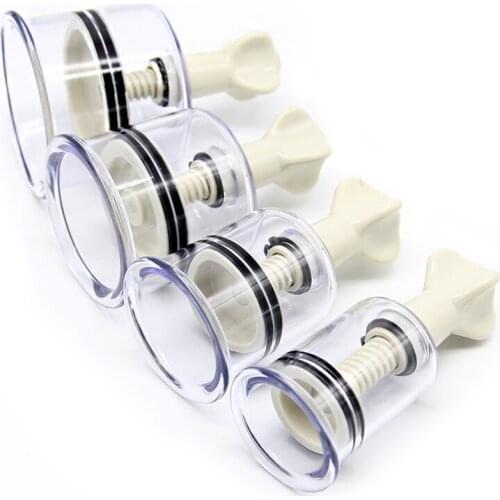 4Sizes/set Dedicated Vacuum Twist Rotary Cupping Cup Nipple Enlarger Suction Enhancer Anti Cellulite Acupuncture Detoxification