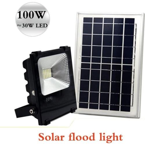 Solar Flood Light 30 50 100 W brightness Solar Park Light Waterproof LED Outdoor Garden Lawn Advertising Smart Lighting