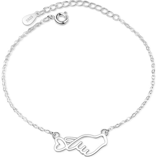 TJP New Arrival Silver 925 Bracelets For Women Party Accessories Fashion Girl Give You My Heart Bracelets Lady Christmas Gift