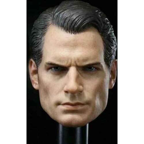 1/6 Male Head Carving Henry Cavill Head Sculpt Fit 12'' Male Figure Body Carved Accessory Model