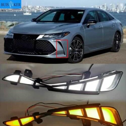 1set LED DRL car accessories avalon day light fog lamp Car bumper headlamp for Toyota Avalon headlight 2018 2019 2020y
