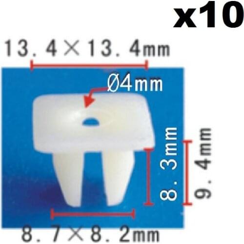 10x For Honda crew Nylon Grommet Nut Clip Snap In Fastener / Nylon Retainer Clip / expansion nut