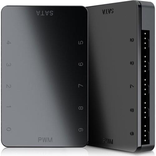 Cooler Master Motherboard 4PIN Case Fan PWM 10 In 1 Hub Multi Fans Expander Splitter Adapter