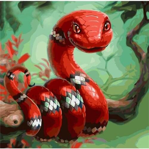 5d Diamant Schilderij Dier Foto 'S Van Steentjes Diamant Borduurwerk Kruissteek Snake Diamond Mozaïek Koop Handwerk