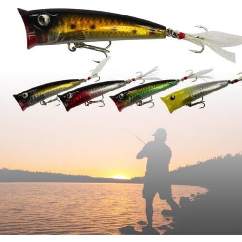 75mm/10g Wobbler Popper Fishing Hard Bait Lure Angling Portable Fishing Lures Hooks Tackle Topwater Freshwater Fish Bait