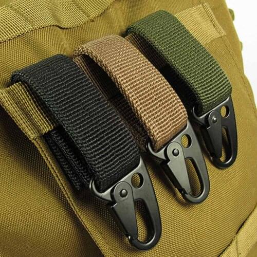 Climbing Accessory Outdoor Carabiner Strength nylon tactical backpack key hook webbing buckle hanging system Belt buckle hanging