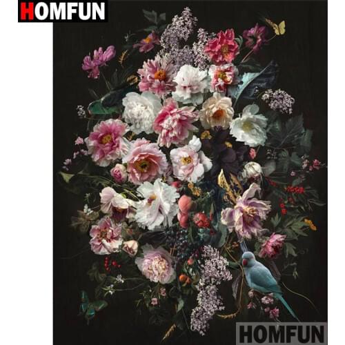 HOMFUN Full Square/Round Drill 5D DIY Diamond Painting "Flower landscape" 3D Embroidery Cross Stitch 5D Home Decor A27761