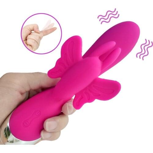 AV Stick Wand Butterfly Dildo Vibrator Clitoris Stimulator Adult Products Erotic Sex Toys for Women 10 Speed
