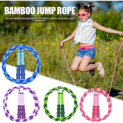 Bamboo Jump Rope Kids Non-slip Handle Skipping Rope Exercise Fitness Sports Tool hard bead yoga rope rope skipping Dropshipping
