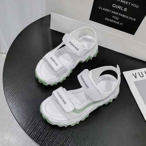 New wave bottom sandals For Women New Summer Fashion Design Women Sandals 5cm heightened Ladies Open Toe Shoes Womens Shoes