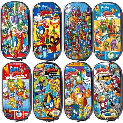 Super Zings Cosmetic Case Kids Cartoon Game Pencil Case Large Capacity Multifunction Sotrage Bags Children School Supplies