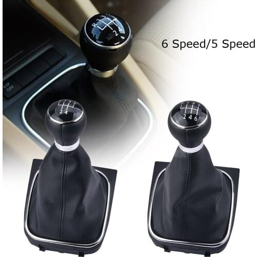 5/6 Speed PU Leather Car Gear Shift Knob Gearstick Gaiter Boot Dust Cover For VW Golf 5 6 Jetta MK5 05-10 Sagitar MK6 2009-2012