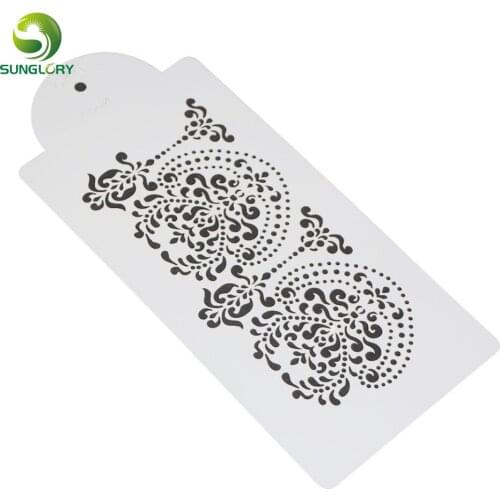 Flower Cake Stencil Decoration Kitchen Coffee Cookie Cupcake Stencils Cake Template Molds For Baking Cake Tools Fondant Decor