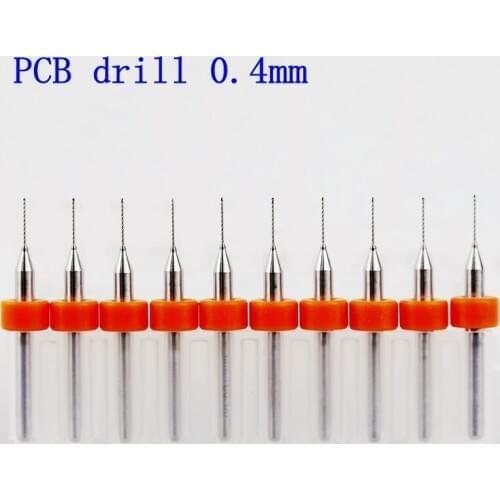 Tools drill 10 pieces of 0.4mm without ring imports Carbide PCB bit, printed circuit board Mini CNC Drill Kit, Woodworki