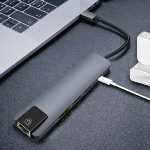 USB C Type C HUB to USB 3.0 HDMI PD Charging RJ45 Gigabit Ethernet Adapter Type-C 5 in 1 Converter for Mac book Pro Window