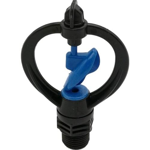 4 inch Blue External Thread Round Plastic Rotating Nozzle Head Garden Lawn Micro Irrigation System Sprinkler 360 Degree Watering
