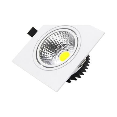 10pcs square Dimmable Led downlight light COB Ceiling Spot Light 7w 9w 12w ac85-265V ceiling recessed Lights Indoor Lighting