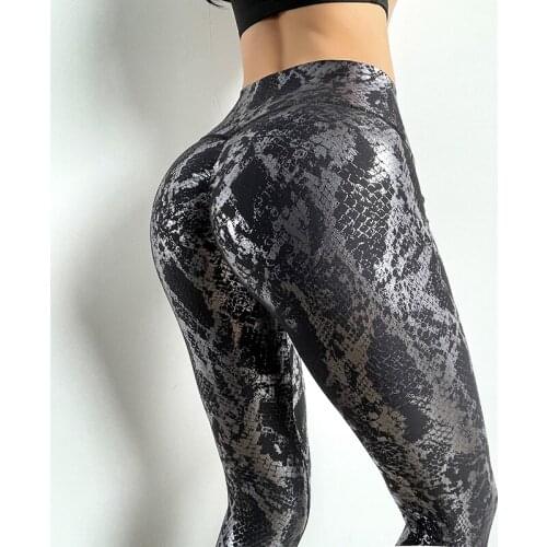 2021Leopard Leggings For Women Fitness Workout Yoga Pants Scrunch Butt Hip Legging High Waist Sports Tight Stretch Yoga Pants