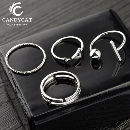 Trendy Womens Ring Set Adjustable Rings For Women Men Wedding Rings Engagement Rings Party Jewelry Accessories Jewelry Gift