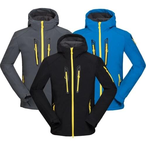 2020 New Spring Autumn Outdoor Men Camping Waterproof Soft shell Jacket Quick Dry Fleece Thermal Climbing Coat Hiking Jacket