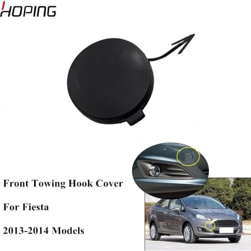 Hoping Front Bumper Towing Hook Cover Cap For Ford Fiesta2013 2014 D5BB-17A989 Front Towing Hooking Case Base Color