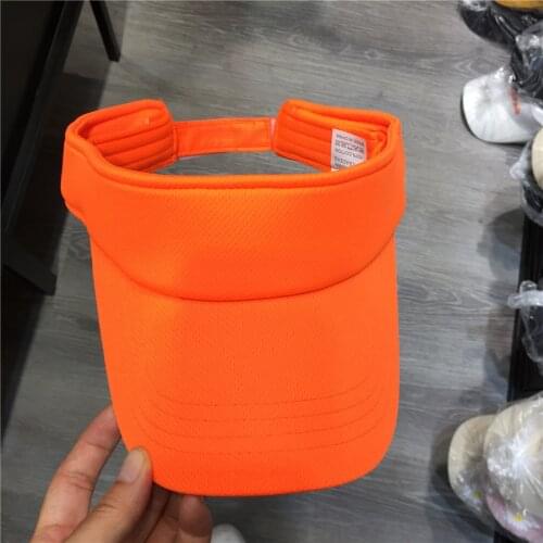 Women Neon Orange Visor Ladies Neon Yellow Neoprene Hats Girls Sun Protective Beach Hat Summer Neon Pink Cap