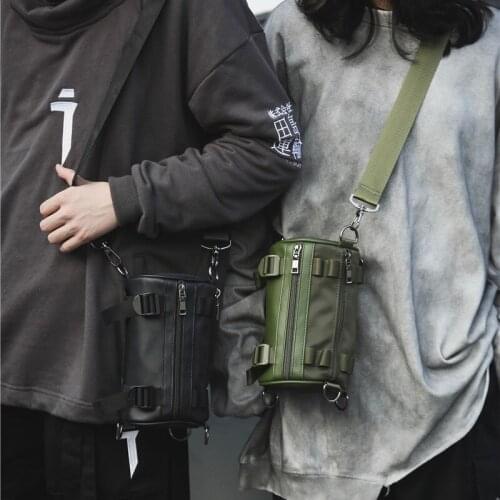 2021 New Unisex Cylindrical Crossbody Bag Korean Style Street Hip-Hop Shoulder Bags Designer High Quality Nylon Messenger Bag