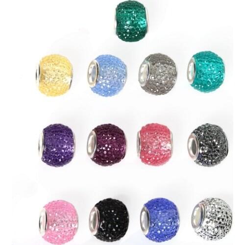 New European Bead 10pcs/lot 10x12mm Resin Stars Big Hole Beads Charms For Fashion Jewelry Making DIY Bracelet Necklace