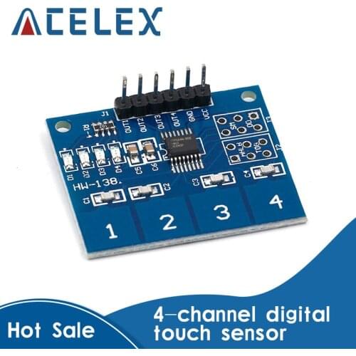 NEW 4Channel Digital Touch Sensor Capacitive Switch Module Button For TTP224
