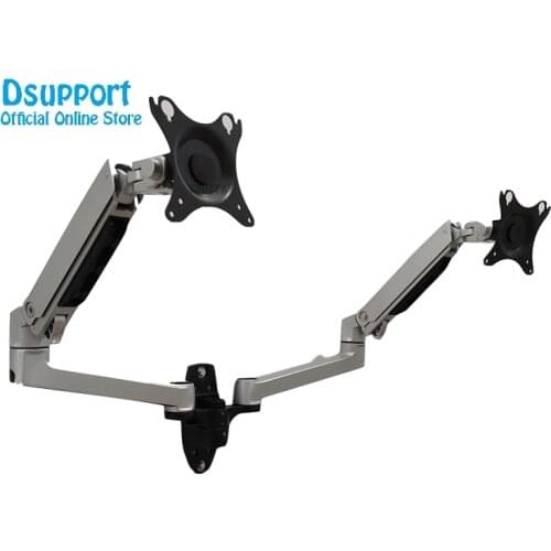2019 new Aluminum Alloy Mechanical Spring dual Arm Wall Mount led lcd Holder Full Motion Monitor Holder each arm loading 5kgs