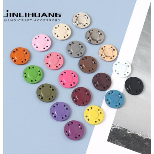 20mm A pair Sewing Supplies Magnet Stone Colorful Automatic Magnetic Snap Buttons Invisible Suitcase Bag Coat Buckle DIY Craft